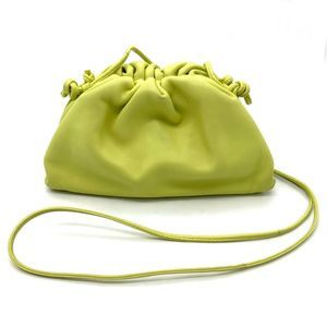 BOTTEGA VENETA Green Leather Shoulder Bag